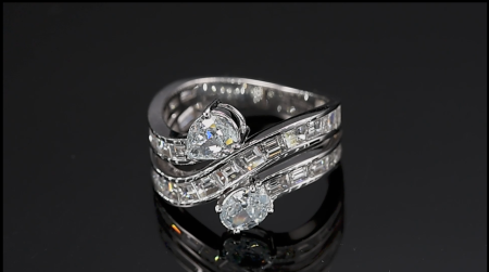 Cultivate Diamond Double Water Drop Women's Ring, prices may fluctuate, please consult customer service before placing an order