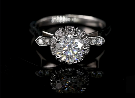 Artificially cultivated diamond hand-held flower diamond ring, with price fluctuations. Please consult customer service before placing an order