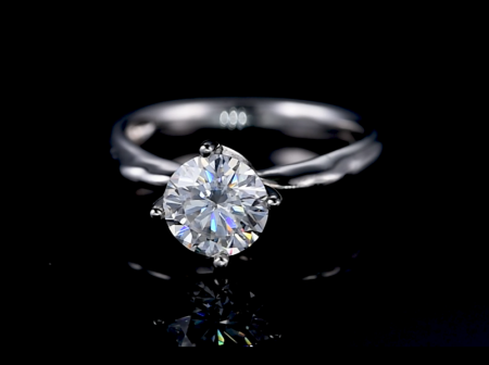 Cultivate diamond four claw diamond rings, prices may fluctuate, please contact customer service when placing an order