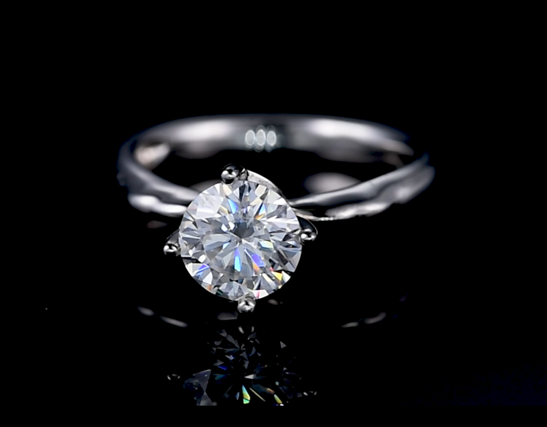 Cultivate diamond four claw diamond rings, prices may fluctuate, please contact customer service when placing an order