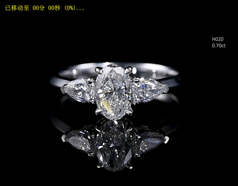 Laboratory cultivation of diamond three stone diamond rings, price consultation with customer service